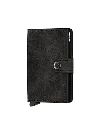 SECRID | Portefeuille - Miniwallet Vintage Mini Gris Noir | schwarz